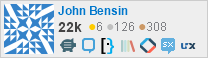 profile for John Bensin on Stack Exchange, a network of free, community-driven Q&A sites