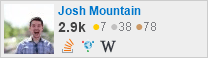 profile for Josh Mountain on Stack Exchange, a network of free, community-driven Q&A sites