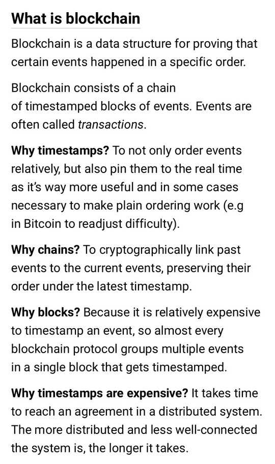Definition of Blockchain from Oleg Andreev