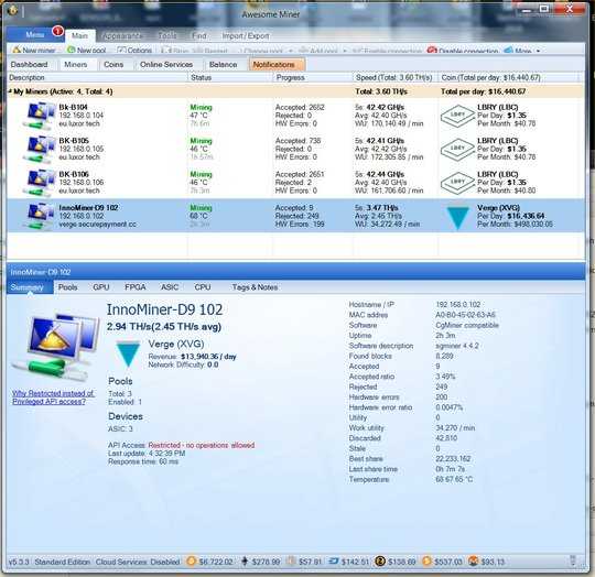 Awesome Miner showing some very interesting results today