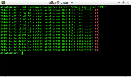 errors in log