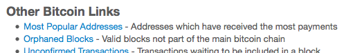 An incorrect website showing the term orphan block.