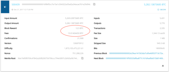 Block reward