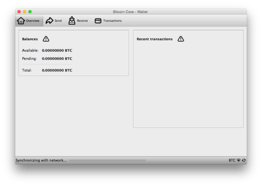 Bitcoin GUI screenshot