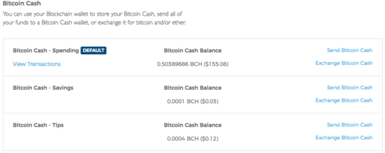 Bitcoin Cash balance example