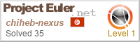 profile for Chiheb Nexus at ProjectEuler.net