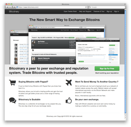 Bitcoinary Screenshot