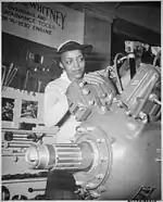 Image 13Aircraft engine at Naval Training School in the Bronx (from History of New York City (1898–1945))