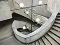 Staircase to the underground Notre-Dame-de-la-Miséricorde