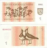 1 talonas