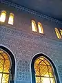 The inside walls of the Mosque.
