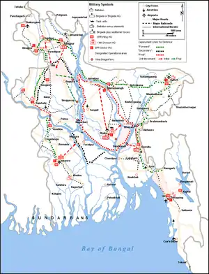 Military map of East Pakistan from the late 1960s
