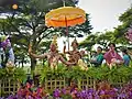 Group of Thai traditional dancer in Songkran festival, Bangkok