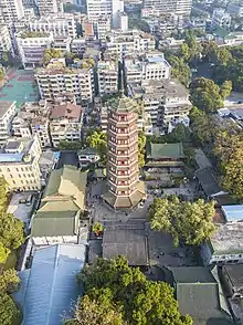 The Flower Pagoda of Liurong Temple, built in 1373.