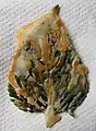 Kkaennip-bugak (deep-fried perilla leaves)