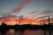 Texas sunset at Port Isabel, Texas