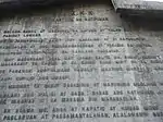The Kartilya ng Katipunan (Katipunan Code of Conduct) featured at the back of the Bonifacio and the Katipunan Revolution Monument.