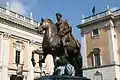 The replica of the statue in the Campidoglio