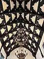 Looking to the south end of the hall showing ceiling with windbraces.