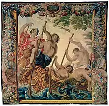 Caesar Embarks by Boat to Join His Army - (Woven circa 1680)
