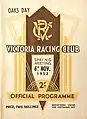 Front page 1952 VRC Oaks Stakes racebook.