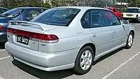 Subaru Liberty RX sedan with clear rear turn signal lenses and amber bulbs