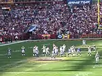 The Giants on offense at Washington
