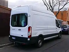 2014 Ford Transit 350E cargo van (Australia), rear view