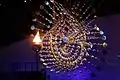 The Rio 2016 Games had a inovative cauldron,who featured a kinetic sculpture with a small flame.