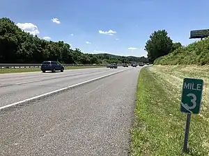 Route 78 westbound in Alpha