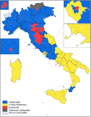 Winning candidates in constituencies for the Senate of the Republic