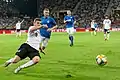 Joonas Tamm (16) with the Estonia National Team against Germany in 2019