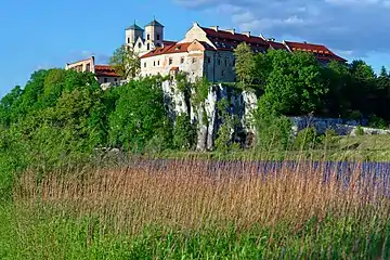 View of the Tyniec Abbey