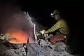 McCall Smokejumper sawyer working nightshift on June 23, 2020