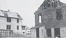 A badly burned house