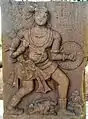 A hero stone (veeragallu) at the museum