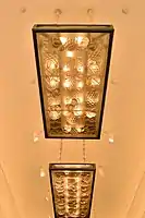 A lighting fixture of René Lalique in the great dining room
