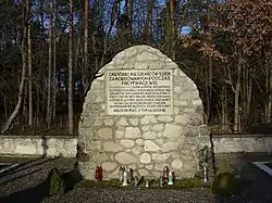A monument in memory of Polish civilians victims of the German Nazi massacre in Sochy June 1, 1943, Poland