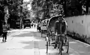 A Cycle rickshaw puller in Chittagong, Bangladesh.