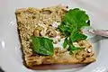 Bread, cheese, vegetables, walnuts. A common nutritious Iranian breakfast