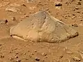 An approximate true-color view of the rock nicknamed Adirondack, taken by Spirit's pancam