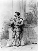 Courtier Standing by a Column, by Adolphe-René Lefèvre, ca. 1860