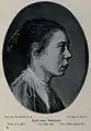 HdG cat. nr. 120:Portrait of a girl facing right, with a delicate transparent chemise worn over a darker under garment.
