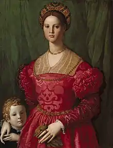 A portrait of an unknown woman and boy, c. 1540.