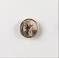 West Indian Scene ca. 1795, miniature painting on a button. Owned by Toussaint L'Ouverture.