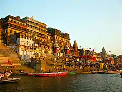 Ahilya Ghat, part of the Ghats in Varanasi, many of which were built by the Marathas
