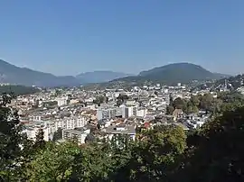 A view of Aix-les-Bains looking to the northwest