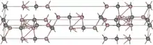 Unit cell ball and stick model of aluminium carbide