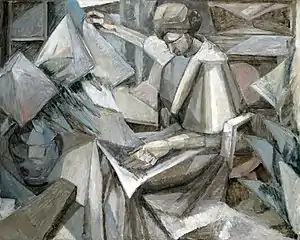 Albert Gleizes, 1910, La Femme aux Phlox (Woman with Phlox), oil on canvas, 81 x 100&nbsp;cm, Museum of Fine Arts, Houston