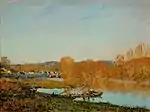 Banks of the Seine near Bougival; by Alfred Sisley; 1873; oil on canvas; 46.2 x 62.1&nbsp;cm; Montreal Museum of Fine Arts (Montreal, Canada)